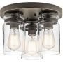Plafon 3x60 W brązowy KLBRINLEYFOZ Elstead Lighting Brinley zdj.1
