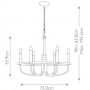 Lampa wisząca 6x40 W nikiel KLCAPITOLHILL6BN Elstead Lighting Capitol Hill zdj.2