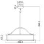 Lampa wisząca 4x60 W brązowa KLEMORYPMOZ Elstead Lighting Emory zdj.2