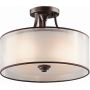 Lampa podsufitowa 3x40 W brązowa-kremowa KLLACEYSFMB Elstead Lighting Lacey zdj.1