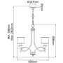 Lampa wisząca 5x40 W biała KLLACEY5AP Elstead Lighting Lacey zdj.2