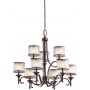 Lampa wisząca x40 W brązowa-kremowa KLLACEY9MB Elstead Lighting Lacey zdj.1