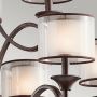 Lampa wisząca x40 W brązowa-kremowa KLLACEY9MB Elstead Lighting Lacey zdj.4