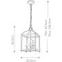 Lampa wisząca 3x60 W brązowa KLLARKINPMOZ Elstead Lighting Larkin zdj.2