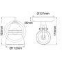 Kinkiet 1x3 W chrom KLTALLAND1PCBATH Elstead Lighting Talland zdj.2