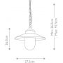 Lampa wisząca 1x60 W srebrna KLAMPENBORG8 Elstead Lighting Klampenborg zdj.2