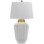 Lampa stołowa 1x60 W biała-mosiądz QNBEXLEYTLWBB Quintiesse Bexley zdj.1