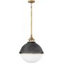 Lampa wisząca 3x60 W biała-mosiądz QNFLETCHERPLAZ Quintiesse Fletcher zdj.1