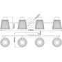 Kinkiet 4x3 W chrom-przezroczysty QNHUDSON4BATH Quintiesse Hudson zdj.2