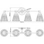 Kinkiet 4x3 W chrom-przezroczysty QNKEYNES4BATH Quintiesse Keynes zdj.2