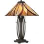 Lampa stołowa 2x60 W bursztynowa-kremowa-czerwona QZASHEVILLETL Elstead Lighting Asheville zdj.1