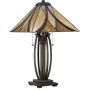 Lampa stołowa 2x60 W bursztynowa-kremowa-czerwona QZASHEVILLETL Elstead Lighting Asheville zdj.3