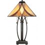 Lampa stołowa 2x60 W bursztynowa-kremowa-czerwona QZASHEVILLETL Elstead Lighting Asheville zdj.4