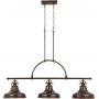 Lampa wisząca 3x60 W brązowa QZEMERY3PPN Elstead Lighting Emery zdj.1