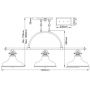 Lampa wisząca 3x60 W brązowa QZEMERY3PPN Elstead Lighting Emery zdj.2