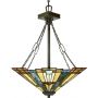 Lampa wisząca 3x60 W brązowa QZINGLENOOKPB Elstead Lighting Inglenook zdj.1
