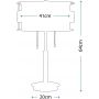 Lampa stołowa 2x60 W miedź QZLAGUNATL Elstead Lighting Laguna zdj.2