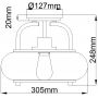 Lampa podsufitowa 1x60 W brązowa QZTRILOGYSFS Elstead Lighting Trilogy zdj.2
