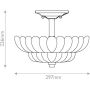 Lampa podsufitowa 3x40 W przezroczysta-brązowa QZWHITECAPSFS Elstead Lighting Whitecap zdj.2