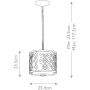 Lampa wisząca 2x40 W srebrna ZIGGY1PSLS Elstead Lighting Ziggy zdj.2