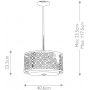 Lampa wisząca 2x60 W srebrna ZIGGY2PMLS Elstead Lighting Ziggy zdj.2