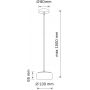 Lampa wisząca 1x10 W czarna 331267 Goldlux Ofelia zdj.2