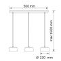 Lampa wisząca 3x10 W czarna 331298 Goldlux Ofelia zdj.2
