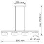 Lampa wisząca 4x10 W czarna 331304 Goldlux Ofelia zdj.2