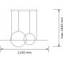 Lampa wisząca 1x42 W złota 331809 Goldlux Laura zdj.2
