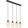 Lampa wisząca 4x40 W czarna 157994H Globo Lighting Backey zdj.1