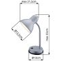 Lampa biurkowa 1x40 W chrom-srebrna 2487 Globo Lighting Basic zdj.2