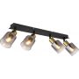 Lampa podsufitowa 4x40 W czarny 543104 Globo Lighting Hollys zdj.1