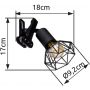 Kinkiet 1x40 W czarny 54802SK Globo Lighting Xara I zdj.2
