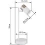 Lampa biurkowa 1x5 W biała-nikiel 57851T Globo Lighting Brisbon zdj.2