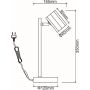 Lampa biurkowa 1x5 W czarna 57918TB Globo Lighting James zdj.2
