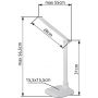 Lampa biurkowa 1x7 W biała 58209W Globo Lighting Davos zdj.2