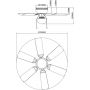Lampowentylator podsufitowy 1x60 W biała-drewno-nikiel 0307 Globo Lighting Ugo zdj.2