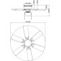 Lampowentylator podsufitowy 1x60 W biała-szara-nikiel 0307W Globo Lighting Ugo zdj.2