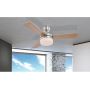 Lampowentylator podsufitowy 2x40 W biała-chrom-drewno 0333 Globo Lighting Alana zdj.3