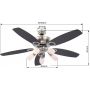 Lampowentylator podsufitowy 5x40 W biała-szara-nikiel 0337 Globo Lighting Jerry zdj.2
