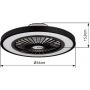 Lampowentylator podsufitowy 1x45 W biała-czarna 03653 Globo Lighting Blizzak zdj.2