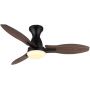 Lampowentylator podsufitowy 1x22 W biała-czarna-drewno 03671B Globo Lighting Gale zdj.4