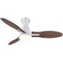 Lampowentylator podsufitowy 1x22 W biała-drewno 03671W Globo Lighting Gale zdj.3