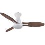 Lampowentylator podsufitowy 1x22 W biała-drewno 03671W Globo Lighting Gale zdj.1