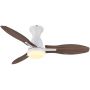 Lampowentylator podsufitowy 1x22 W biała-drewno 03671W Globo Lighting Gale zdj.4