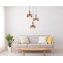 Lampa wisząca 3x60 W bursztynowa 155603HA Globo Lighting Milley zdj.4