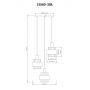 Lampa wisząca 3x60 W bursztynowa 155603HA Globo Lighting Milley zdj.2