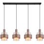 Lampa wisząca 4x60 W bursztynowa 155604HA Globo Lighting Milley zdj.1