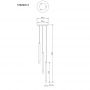 Lampa wisząca 3x4 W biała 15629W3 Globo Lighting Ryan zdj.2