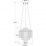 Lampa wisząca 5x40 W przydymiona 15698H2 Globo Lighting Gorley zdj.2